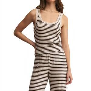NEW Z LOUNGE luxe stripe tank top in crystal